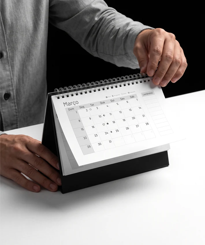 Calendário de mesa personalizado Voprix