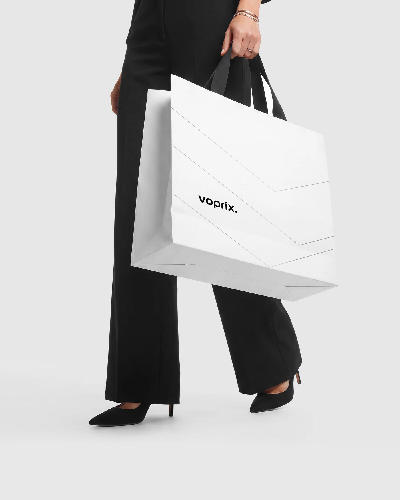 Sacola de papel personalizada com impressão da marca